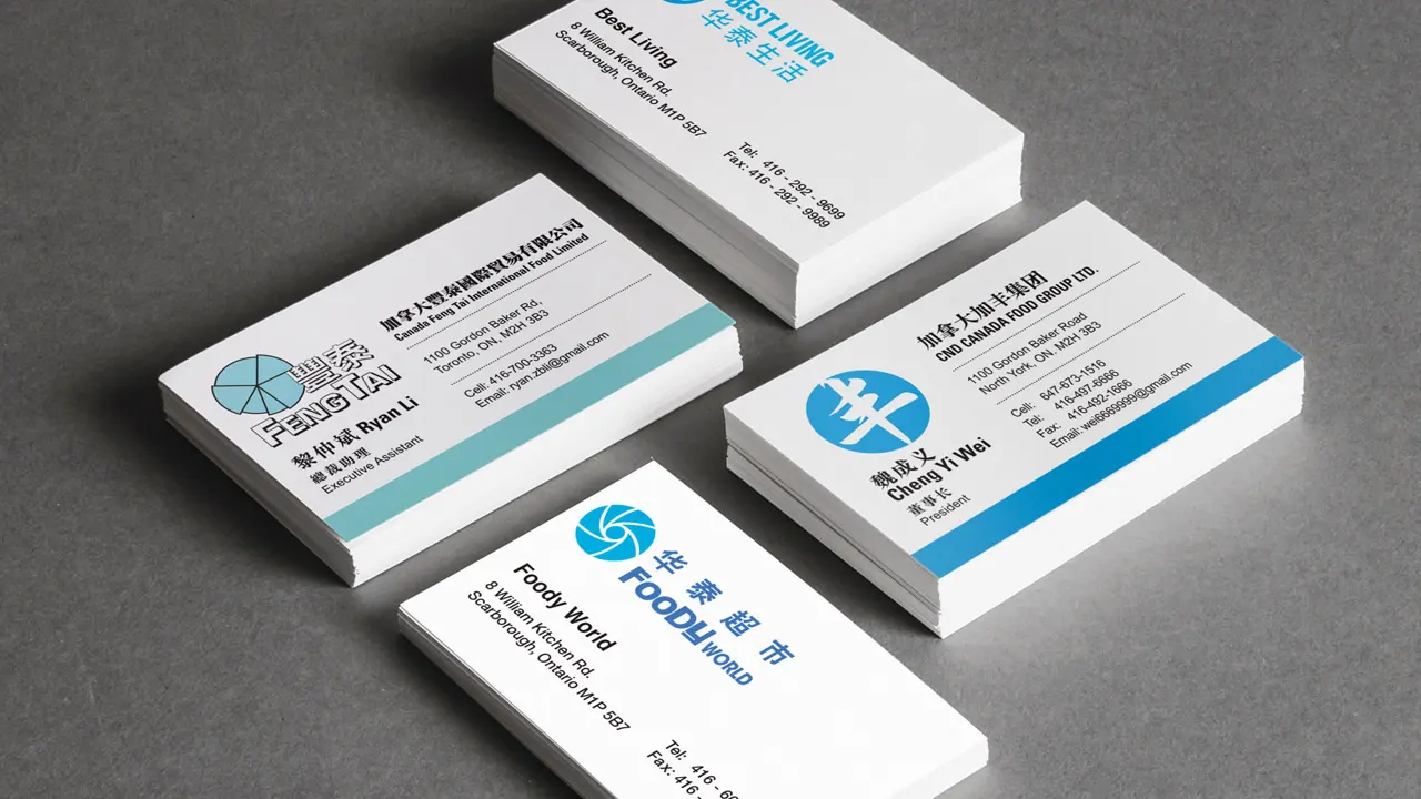 Graphic design project for Foody Mart 豐泰超市. Designed name cards