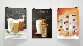 Graphic design project for Presotea 鮮茶道. Designed posters for seasonal promotions