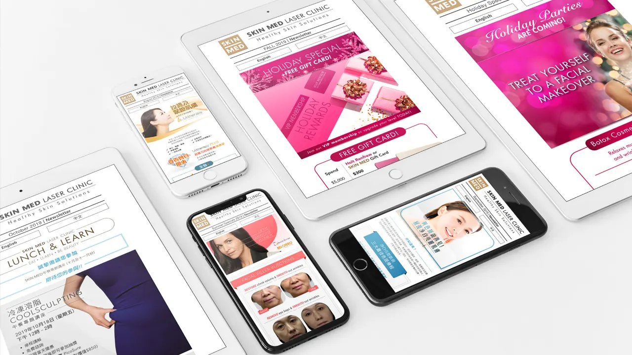 Digital marketing project for Skin Med Laser. Planned and executed mobile app system