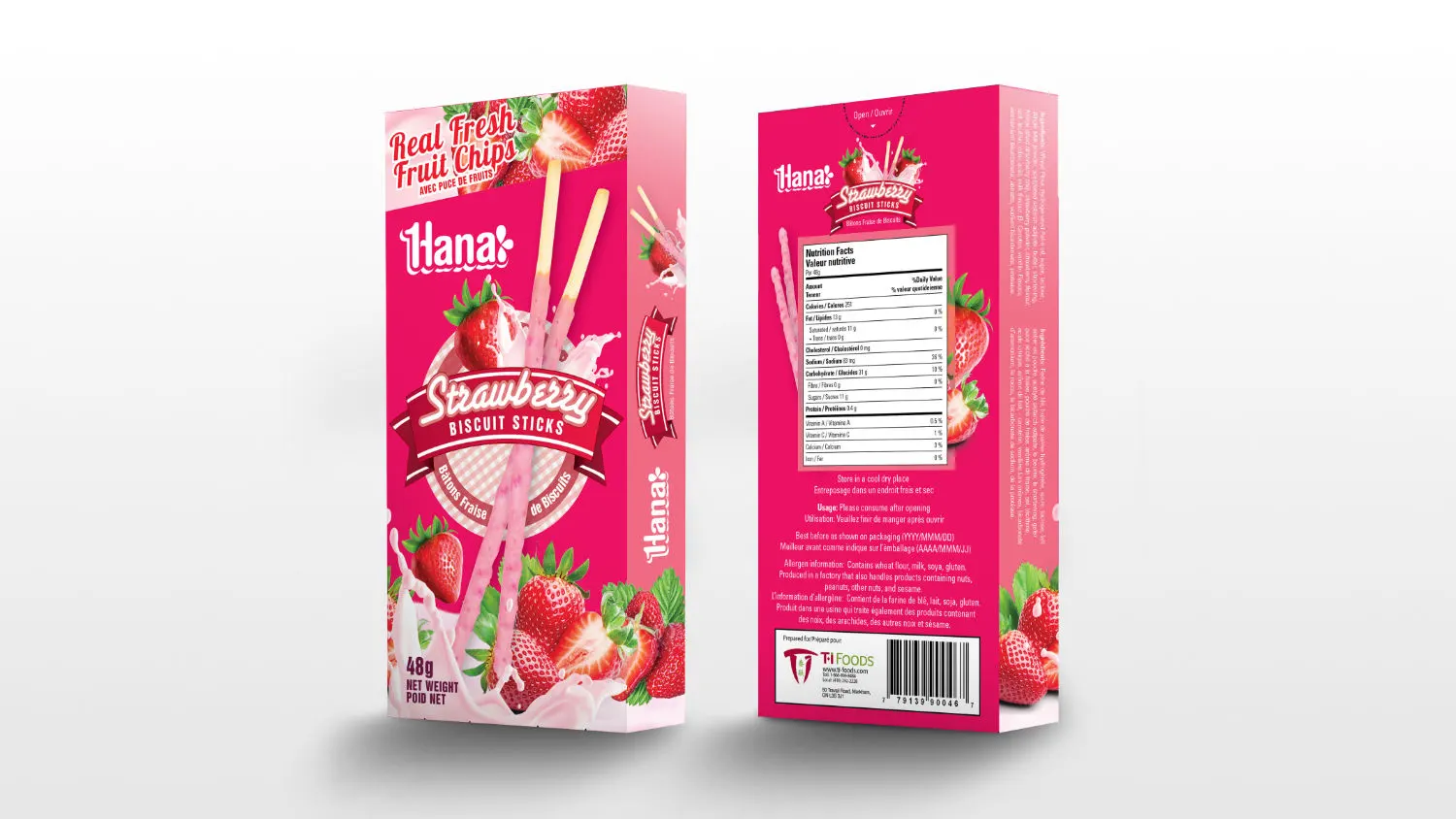 Graphic design project for TI Foods 泰聯貿易. Designed product shootings