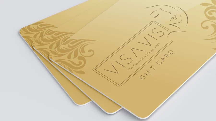 Graphic design project for Vis A Vis. Designed brand logo use for gift card