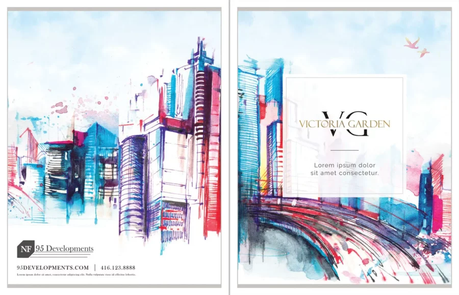 Graphic design project for Victoria Garden. Designed brochures cover page
