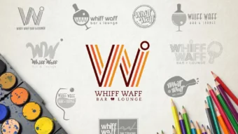 Graphic design project for Whiff Waff Bar & Lounge. Designed brand logo with company ideoloey