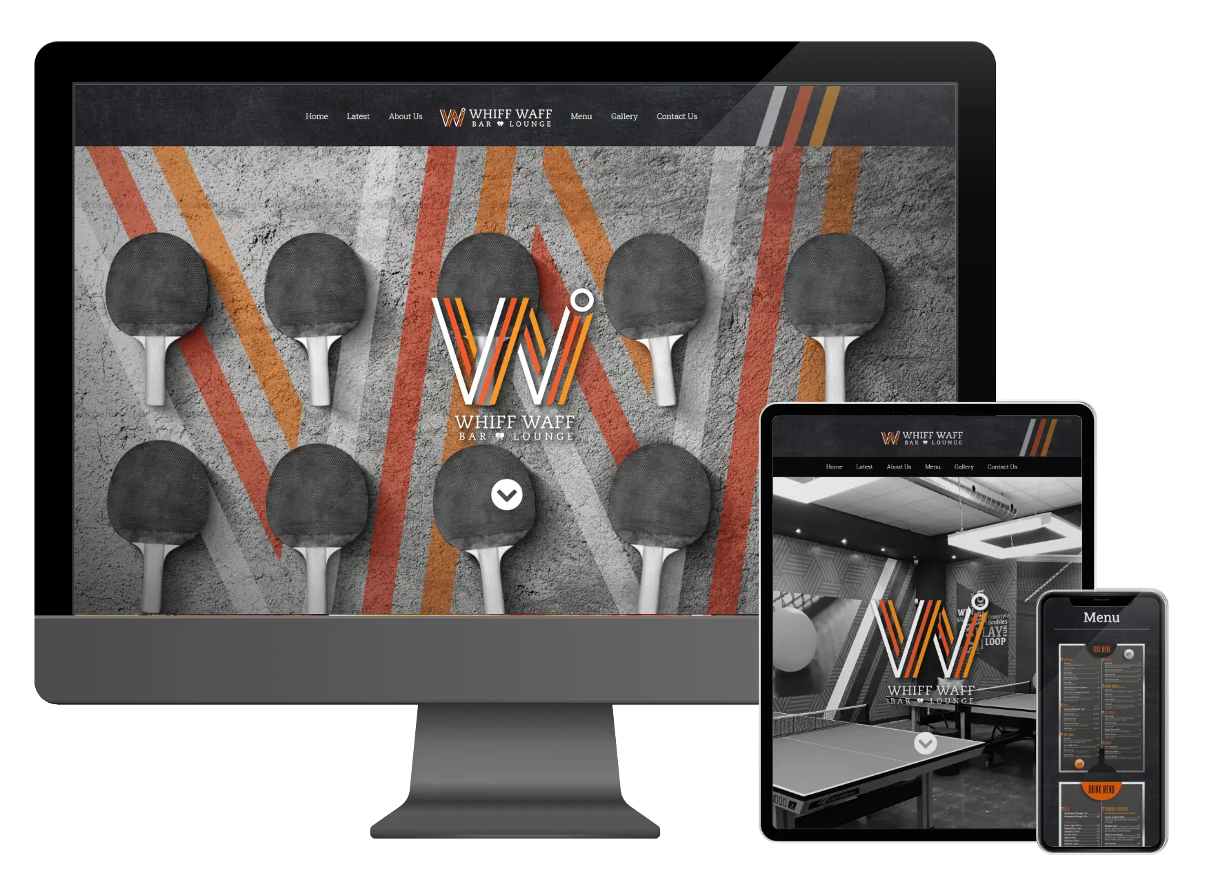 Website design project for Whiff Waff Bar & Lounge. Developed mobile app system