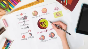 Graphic design project for Dragon Pearl 龍珠. Designed brand logo with company ideology
