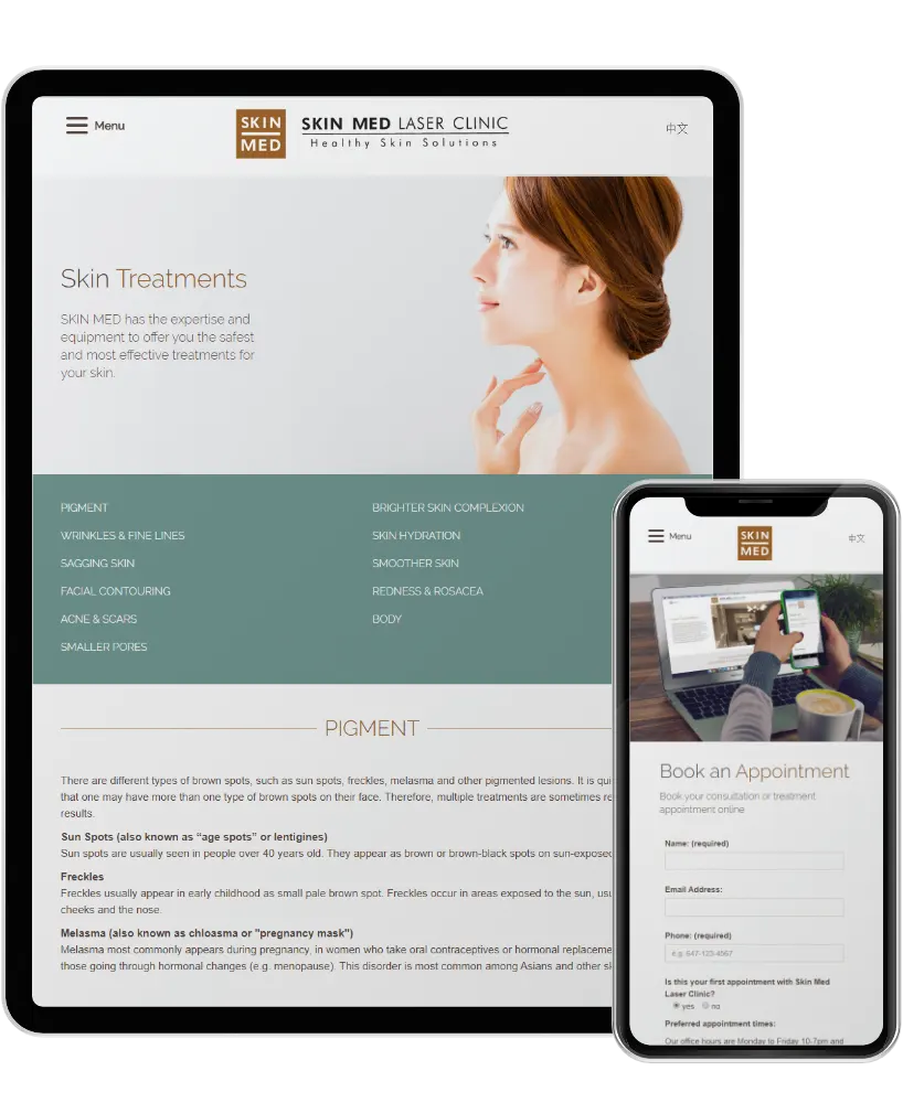 Digital marketing project for Skin Med Laser. Planned and executed mobile app system
