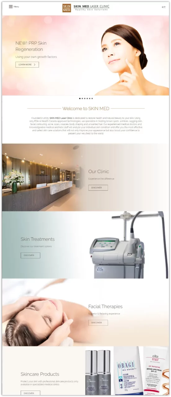 Digital marketing project for Skin Med Laser. Planned and executed digital banners