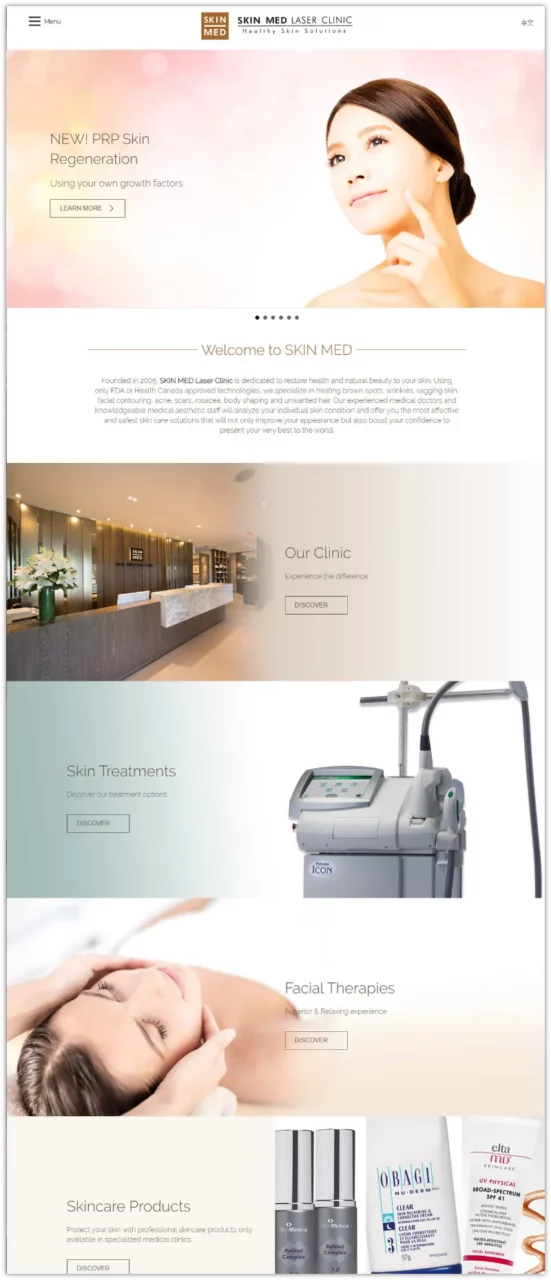 Graphic design project for Skin Med Laser. Designed digital banners