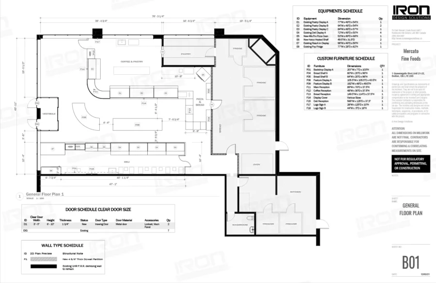 Interior design project for Mercato Fine Foods. Designed the store floor plan
