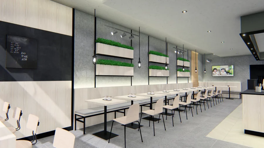 Interior design project for Presotea 鮮茶道. Designed the cafe in Kanata