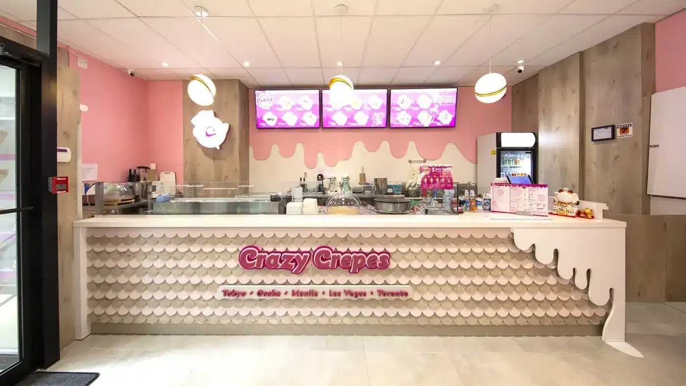 Crazy Crepes Japanese crepe store counter