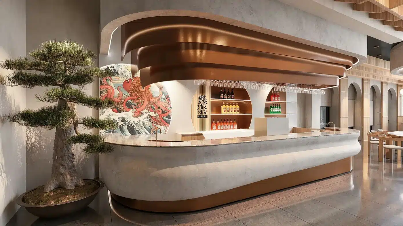 Ju Raku Japanese restaurant dining room