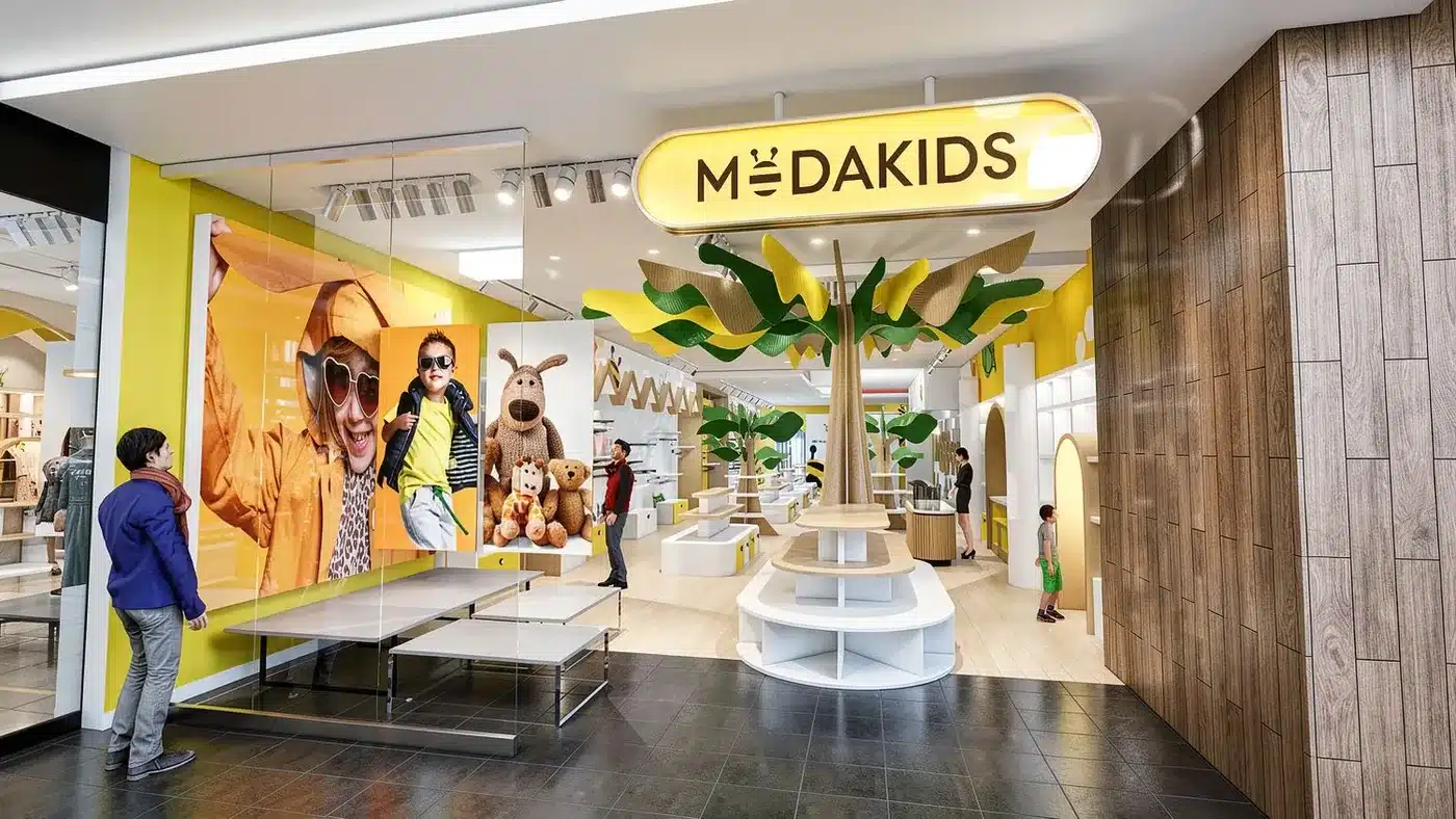 Modakids storefront and shopfitting, Markville Mall